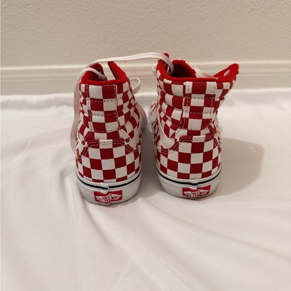 Vans Red Checkered High-Top Sneakers - Picture 6 of 6